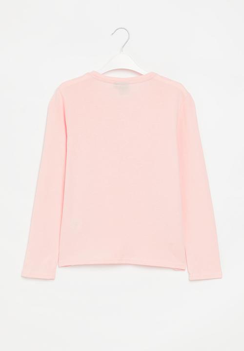 POLO - Girls jordan printed long sleeve tee - pink