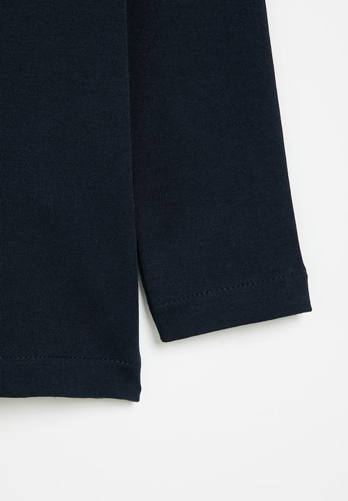 POLO - Boys kai crested long sleeve tee - navy