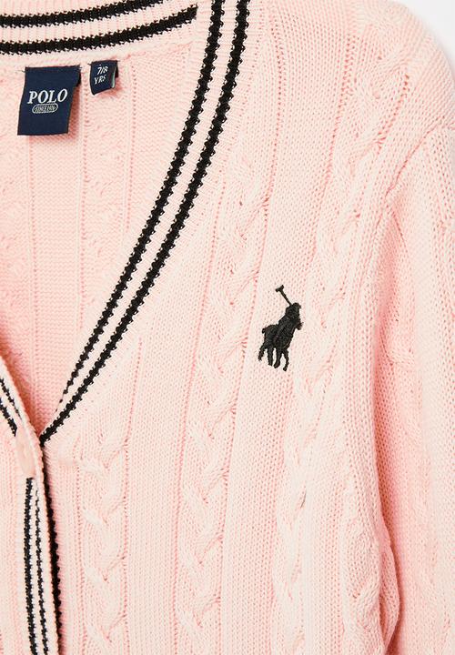 POLO - Girls ashley cable knitted cardigan - pink