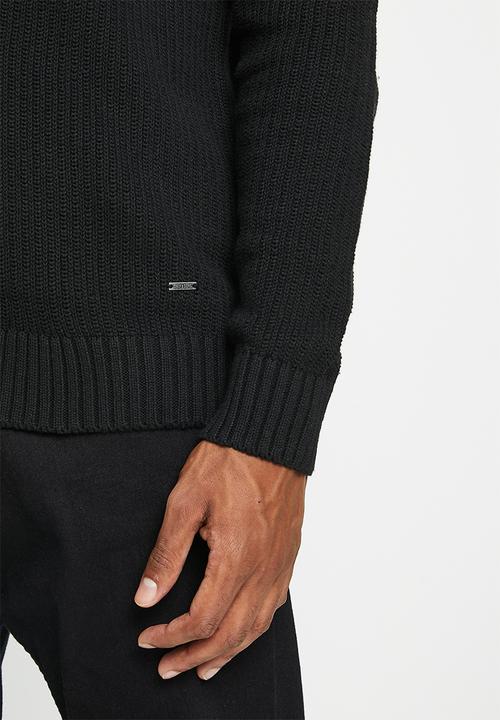 Only & Sons - Onsdash life reg btn card knit - black
