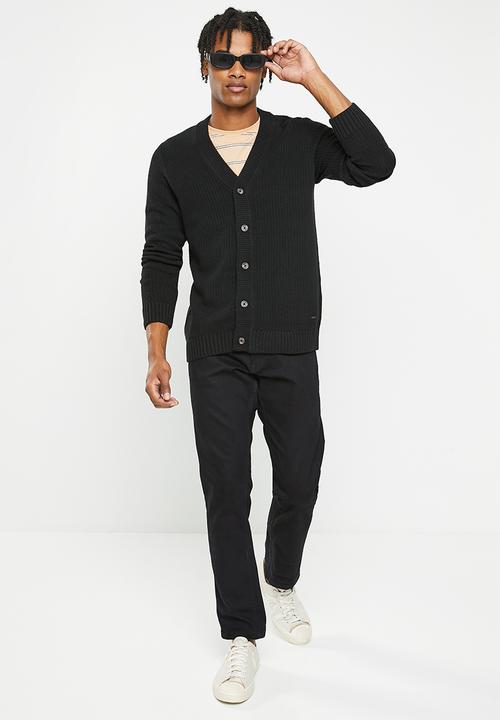 Only & Sons - Onsdash life reg btn card knit - black
