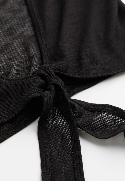 H&M - Tie-detail cardigan - black
