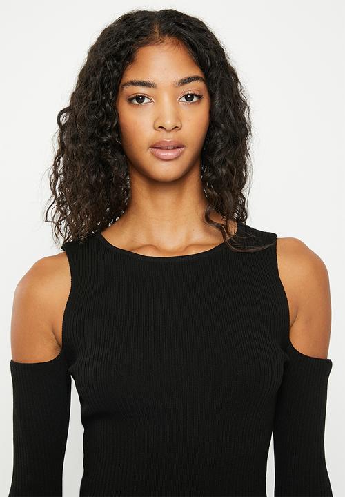 Supré  - Ruby open shoulder top - black