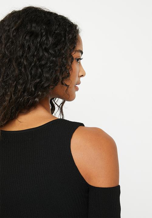 Supré  - Ruby open shoulder top - black