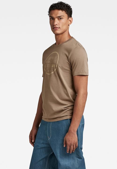 G-STAR - Chest gr slim r t compact jersey o - deep walnut