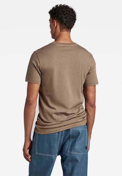 G-STAR - Chest gr slim r t compact jersey o - deep walnut