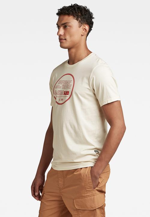 G-STAR - Chest gr slim r t compact jersey ecru o - ecru