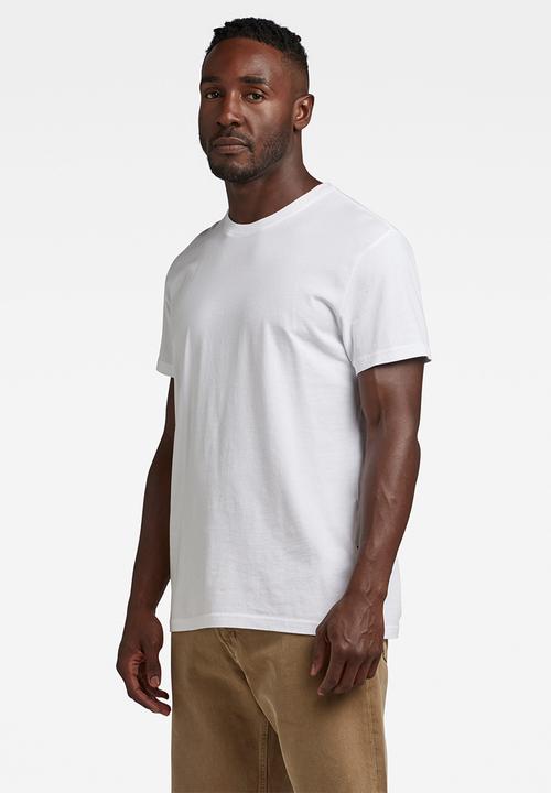 G-STAR - Back gr raw r t compact jersey o - white