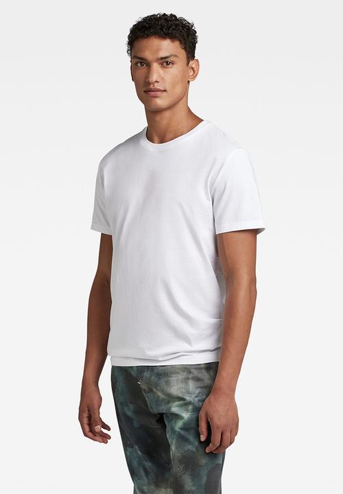 G-STAR - Back photo print r t compact jersey o - white