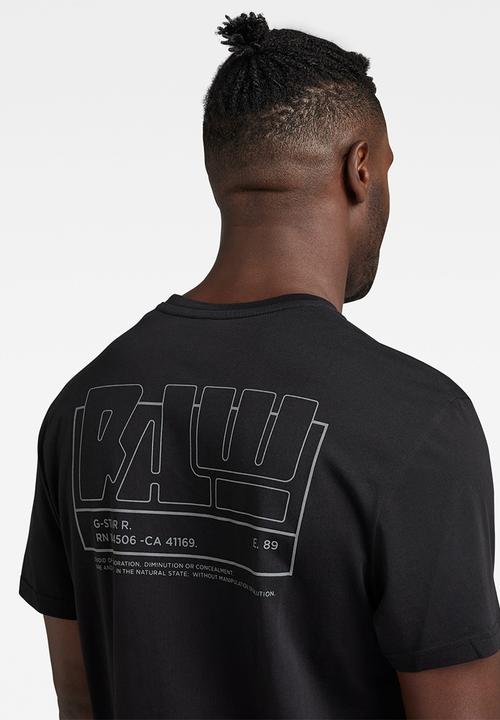 G-STAR - Back gr raw r t compact jersey o - dk black