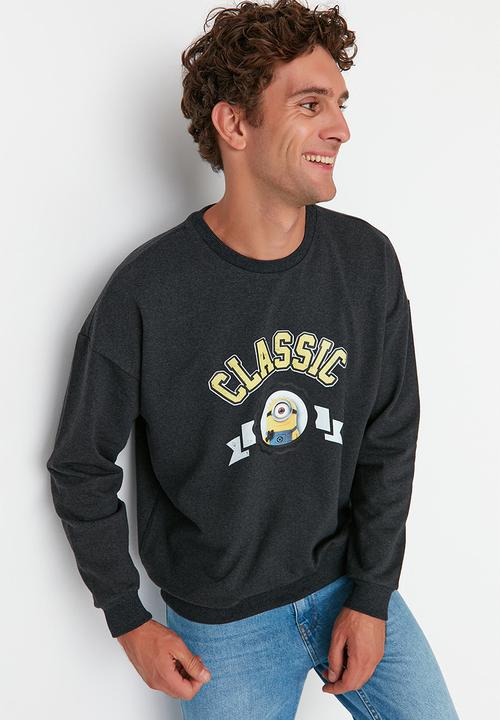 Trendyol - Printed fashion crew sweat - anthracite