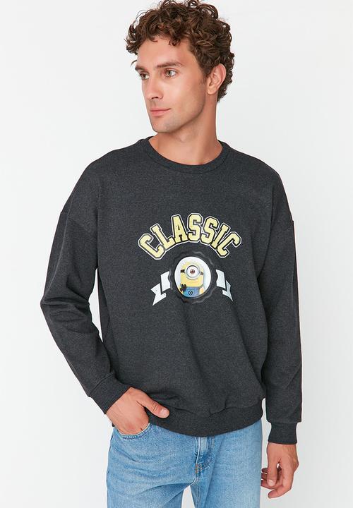 Trendyol - Printed fashion crew sweat - anthracite