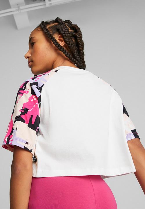 PUMA - Ess+ street art raglan aop tee g - puma white