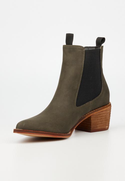 Miss Black - Cooper 4 ankle boot - olive