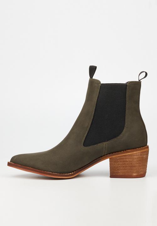 Miss Black - Cooper 4 ankle boot - olive