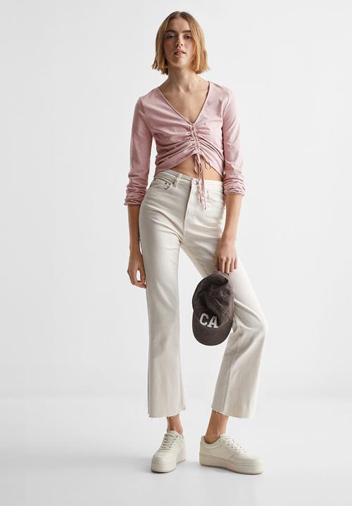 MANGO - T-shirt swipe - pink