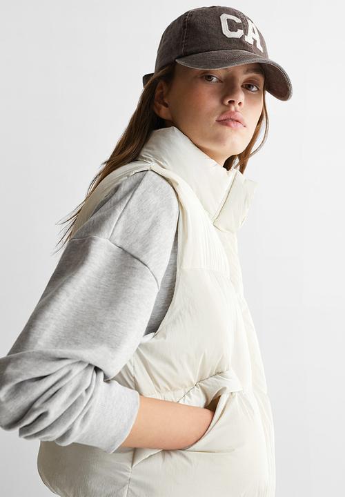 MANGO - Waistcoat shinny - light beige