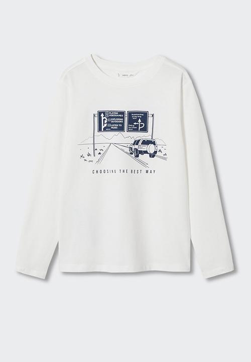 MANGO - T-shirt spencer4 - natural
