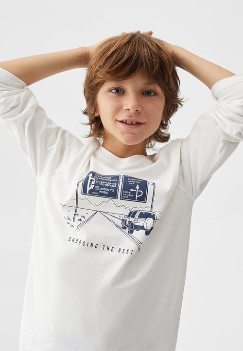 MANGO - T-shirt spencer4 - natural