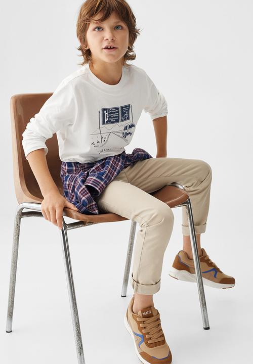 MANGO - T-shirt spencer4 - natural