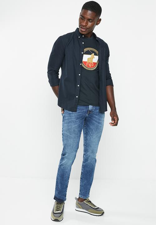 POLO - Mens crest logo short sleeve tee - navy