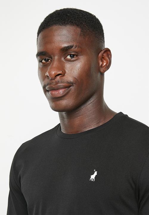 POLO - Mens crew neck long sleeve tee - black