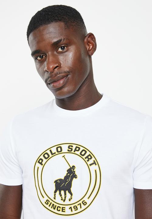 POLO - Men sport block logo short sleeve tee - white