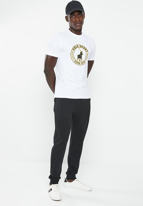 POLO - Men sport block logo short sleeve tee - white