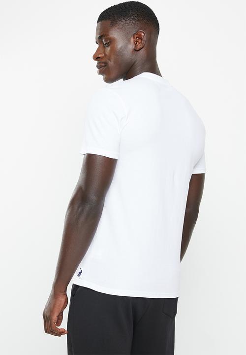 POLO - Men sport short sleeve logo tee - white