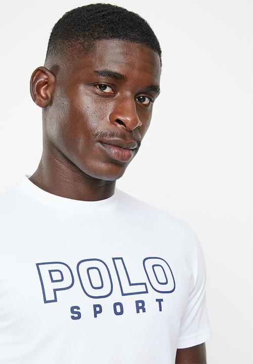 POLO - Men sport short sleeve logo tee - white