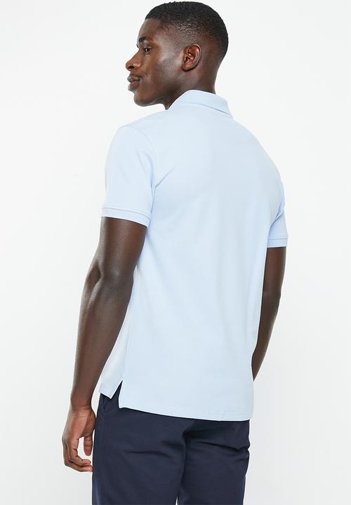 POLO - Mens pique short sleeve golfer - light blue