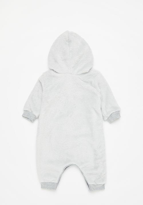 Little Lumps - Fluffy star babygro - grey