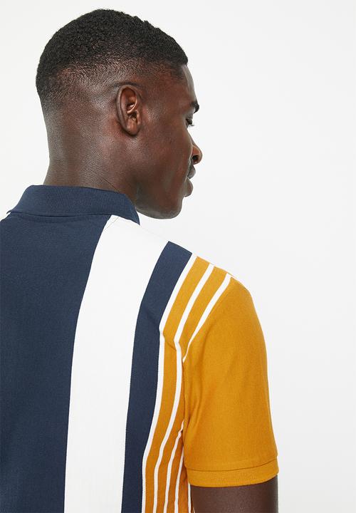 POLO - Mens vertical stripe short sleeve golfer - multi 