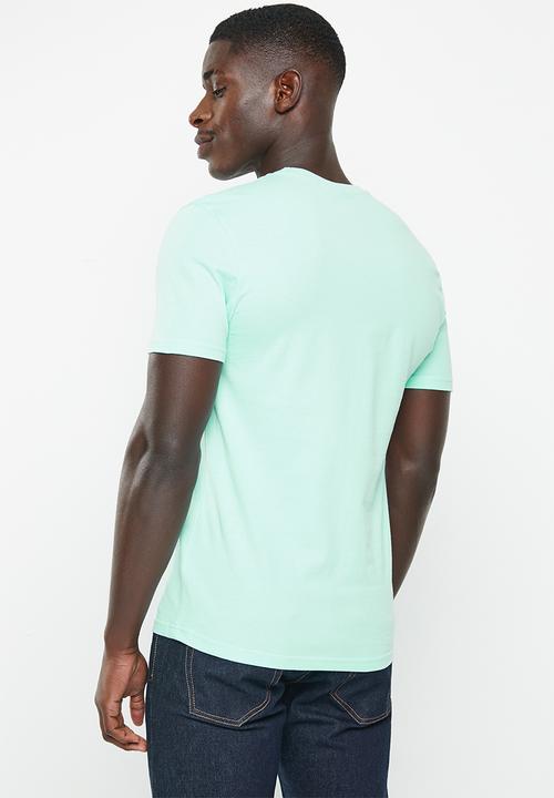 POLO - Mens crew neck short sleeve tee - aqua