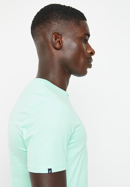 POLO - Mens crew neck short sleeve tee - aqua