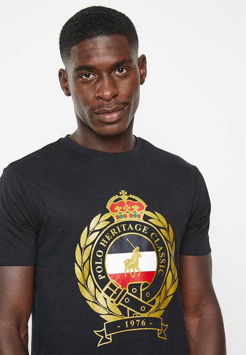 POLO - Mens crest short sleeve tee - black