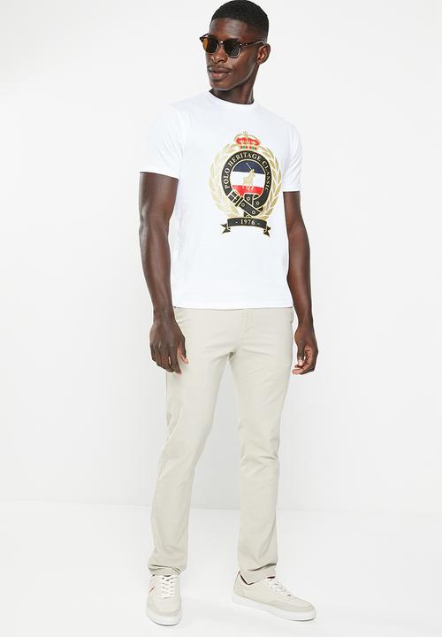 POLO - Mens crest short sleeve tee - white