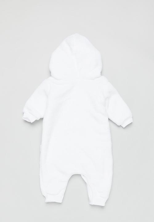 Little Lumps - Fluffy star babygro - white