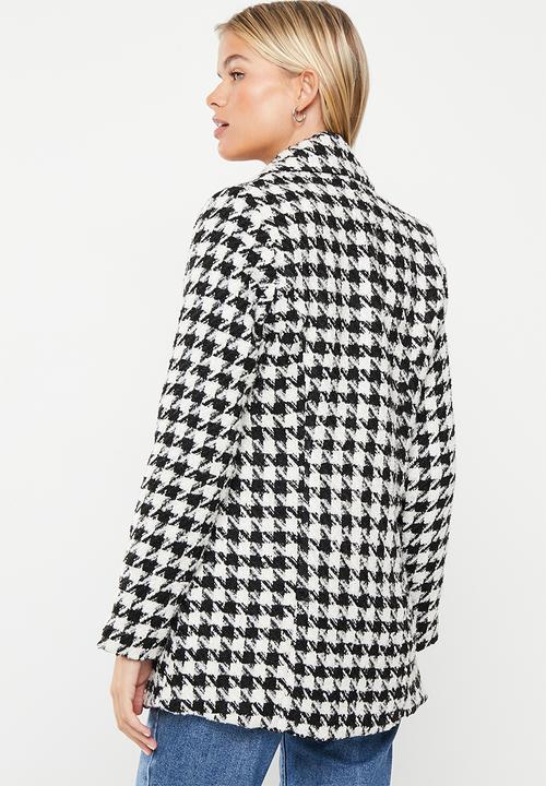 Me&B - Houndstooth Boucle jacket - black & white