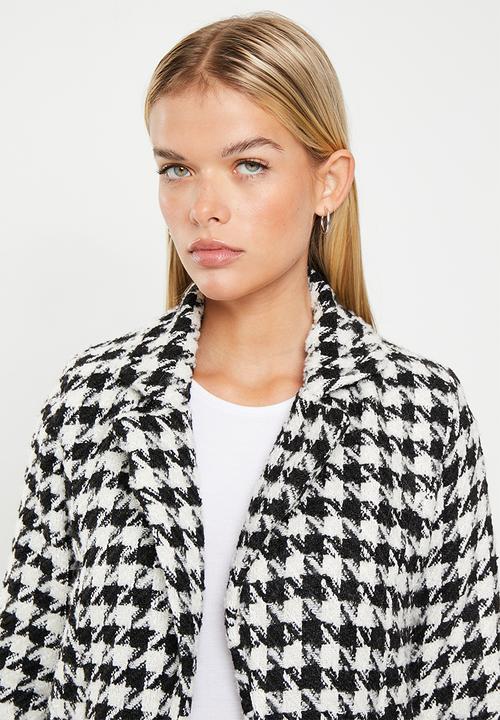 Me&B - Houndstooth Boucle jacket - black & white