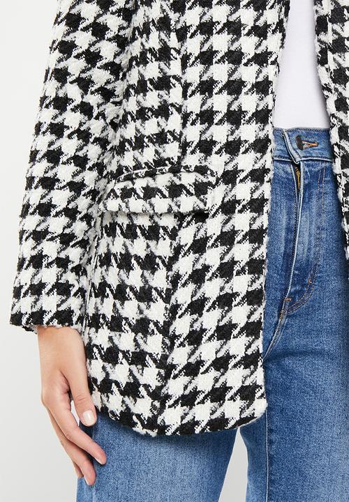 Me&B - Houndstooth Boucle jacket - black & white