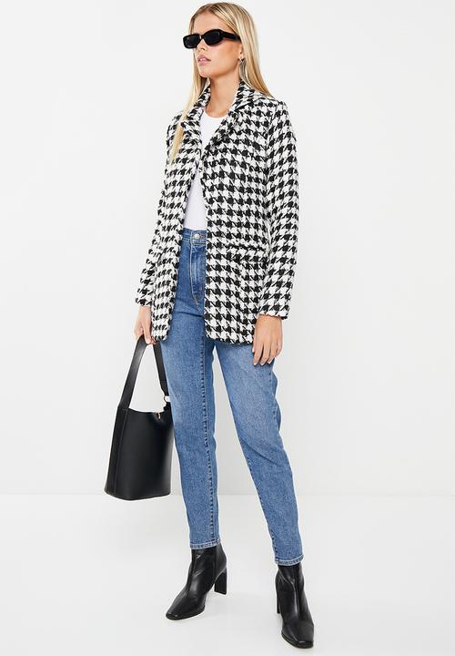 Me&B - Houndstooth Boucle jacket - black & white