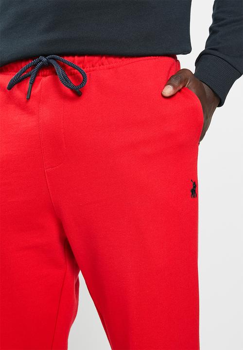 POLO - Mens crest logo jogger - red