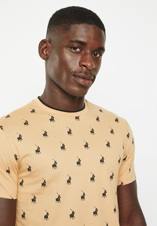 POLO - Mens monogram short sleeve tee - stone