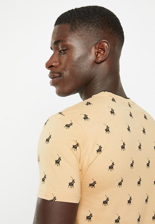 POLO - Mens monogram short sleeve tee - stone
