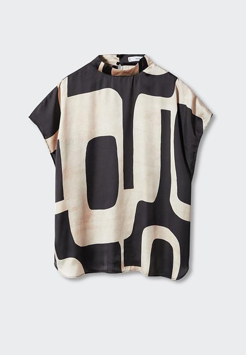 MANGO - Blouse collins - light beige