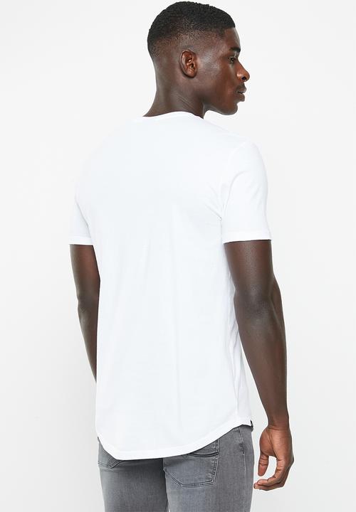 POLO - Mens pjc overdyed short sleeve tee - white 