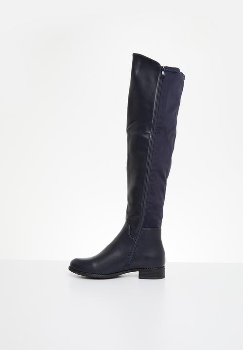 Miss Black - Hadar7 over the knee boot - navy