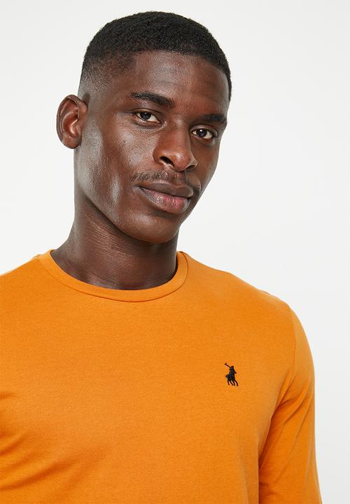 POLO - Mens crew neck long sleeve tee - rust