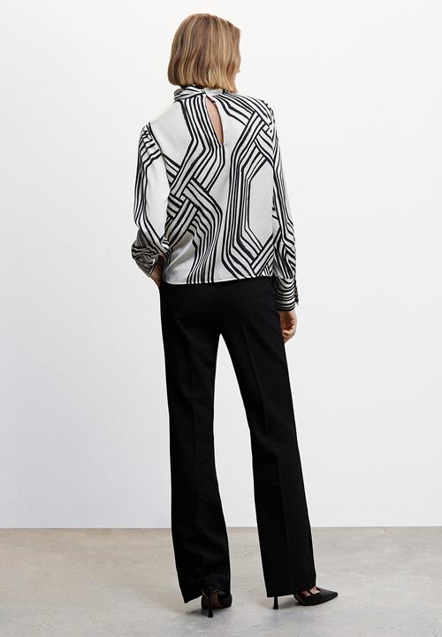 MANGO - Blouse diamond - white